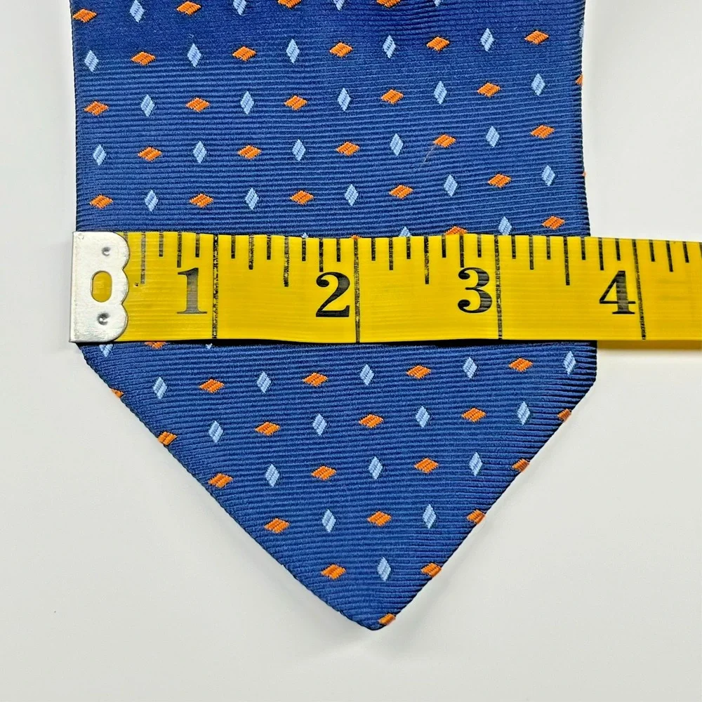 Brooks Brothers 346 Repp‎ Silk Men's Necktie Navy Geometric Colorful Diamonds